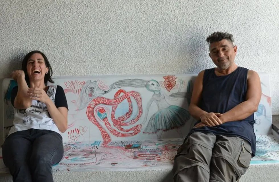 Sofía Rosset y Adrián Bertol, artistas.