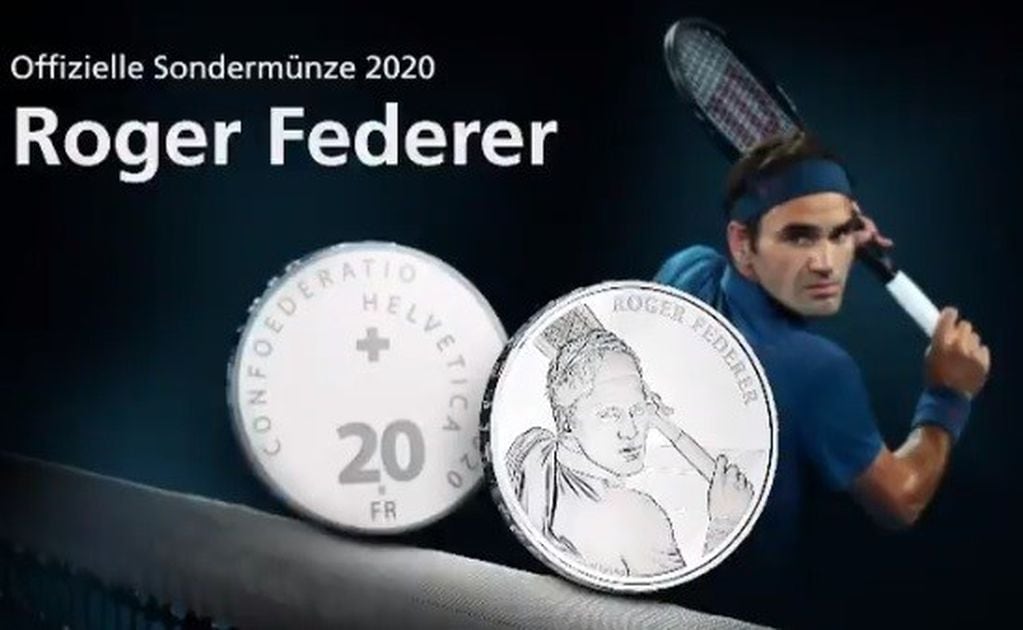 02/12/2019 Monedas acuñadas en honor a Roger Federer DEPORTES TWITTER