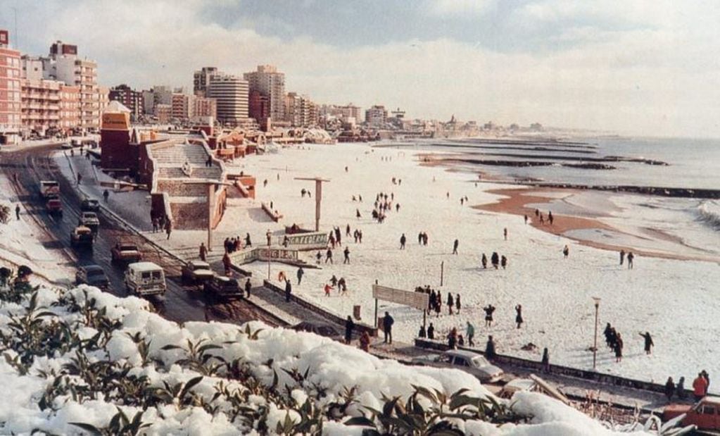Así estaba Mar del Plata nevada en 1991 (La Capital).