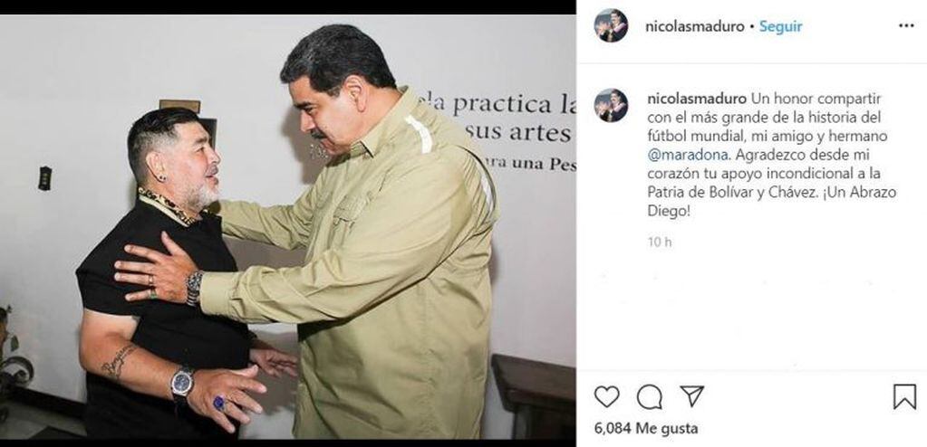 La Publicación de Nicolás Maduro (Foto: captura  Instagram)
