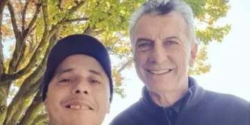 La selfie de El Dipy junto a Mauricio Macri