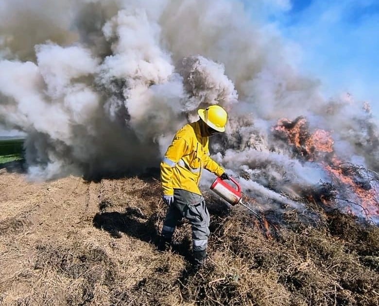 Incendio zona rural de Arroyito