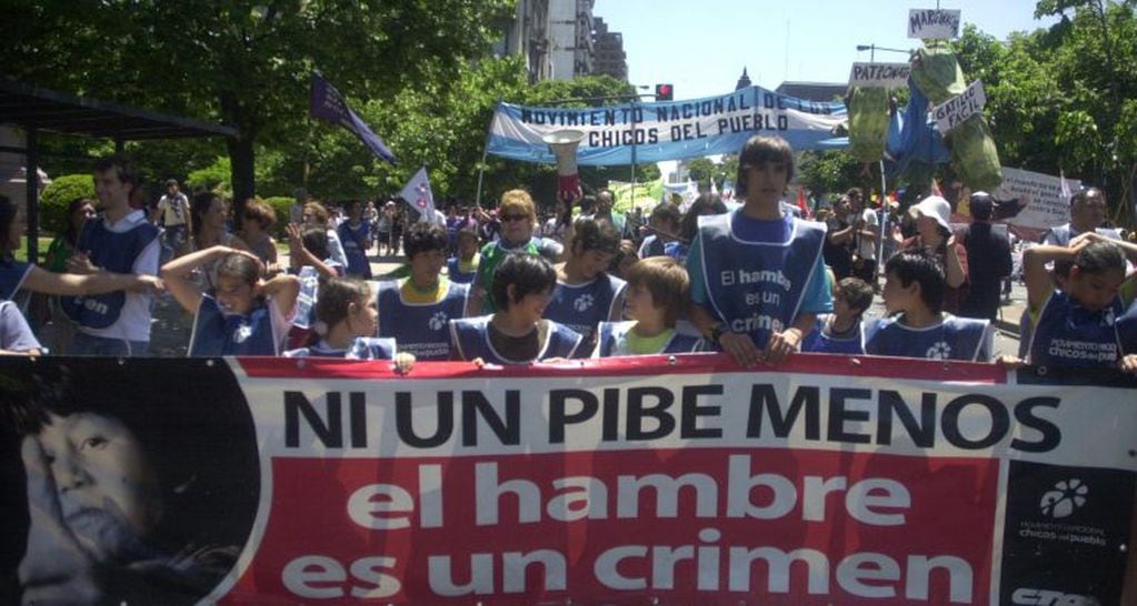 Una marcha contra la baja de la imputabilidad, ocurrida en noviembre de 2008 en La Plata. Crédito: DYN/JORGE ACUÑA/STR.
