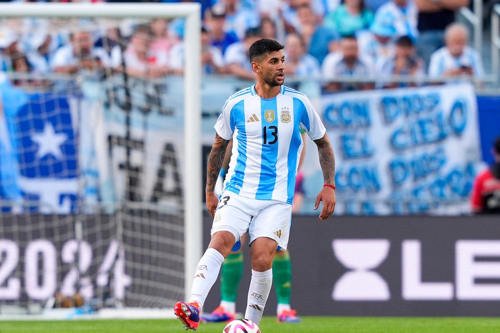 Cristian Romero, de gran partido en Argentina ante Ecuador por un amistoso internacional. (Prensa Argentina)