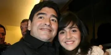 Gianinna Maradona y Diego Armando 