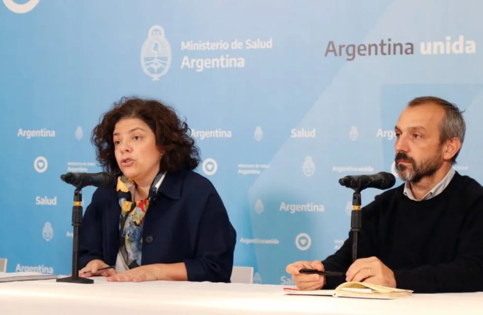 Carla Vizzotti, secretaria de Acceso a la Salud de la Nación, dando el reporte diario del coronavirus en Argentina. (Presidencia)