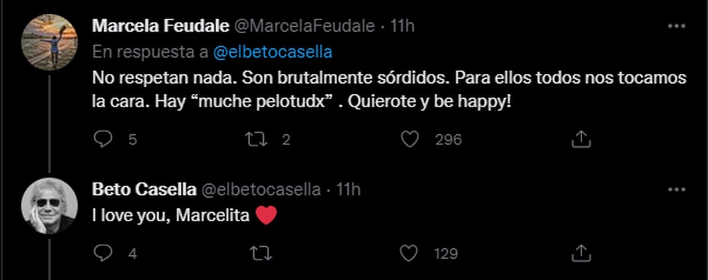 Marcela Feudale defendió a Beto Casella.