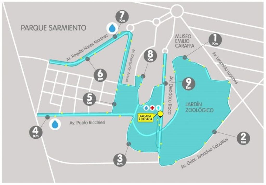 Mapa de la maratón de Nat Geo.