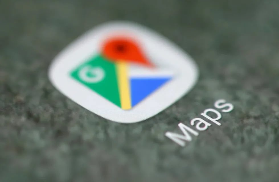 FILE PHOTO: The Google Maps app logo is seen on a smartphone in this picture illustration taken September 15, 2017. REUTERS/Dado Ruvic/Illustration/File Photo