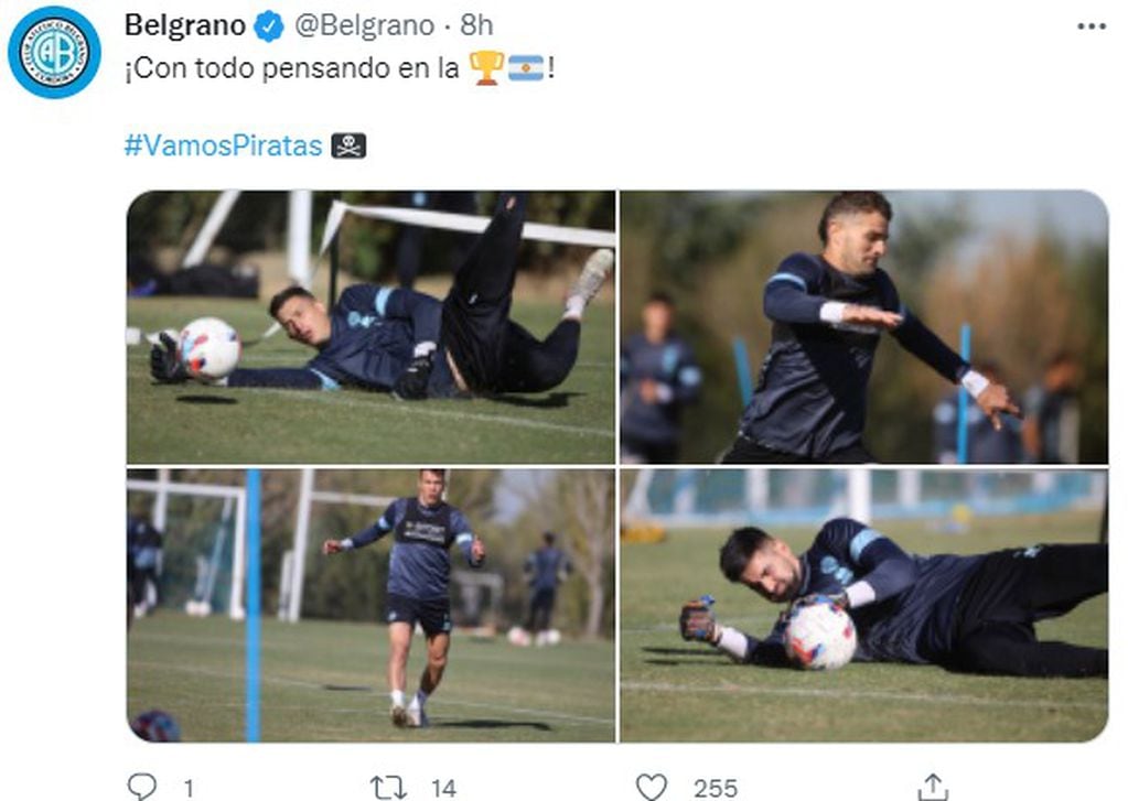Belgrano enfrenta a Platense por Copa Argentina, e iría con varios cambios en su formación.