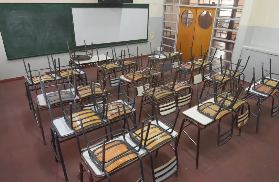 Los gremios docentes contra la vuelta de las clases presenciales. (Foto: José Gutiérrez)