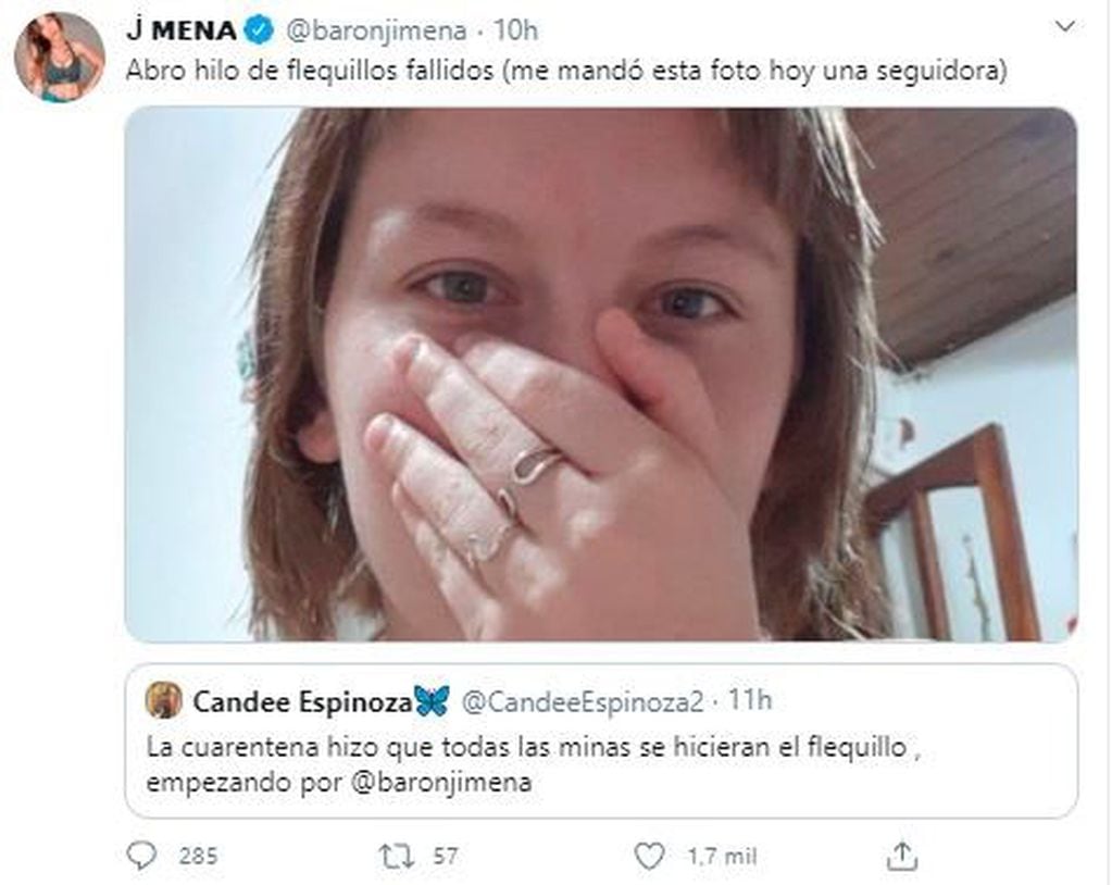 El hilo de Twitter que abrió Jimena Barón (Twitter)