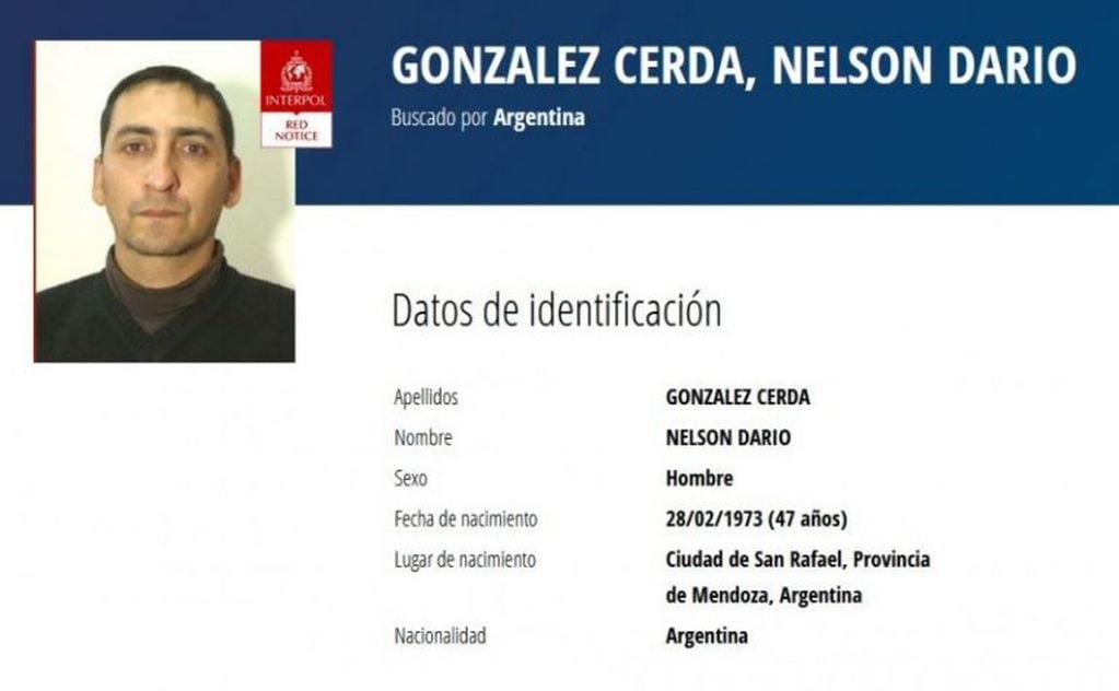Interpol detuvo a ex policía sanrafaelino Nelson González en Chile