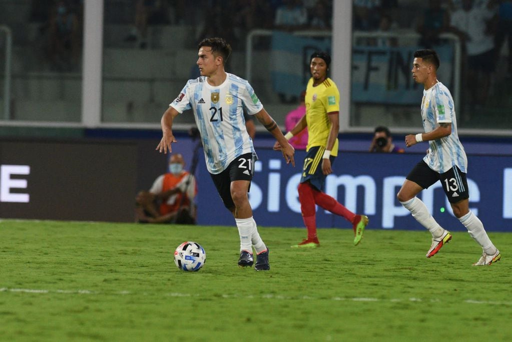 Paulo Dybala ingresó en el complemento y fue parte en Córdoba del triunfo de Argentina sobre Colombia. (Foto: Facundo Luque)