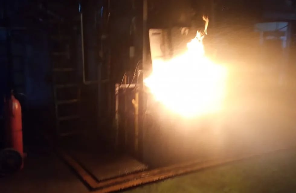 Incendio en uno de los hornos de ETMA
