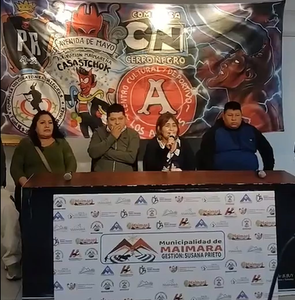 La intendente de Maimará, Susana Pietro, encabezó la presentación oficial de los festejos del 1 de enero, por la tradicional chaya de mojones en ese localidad.