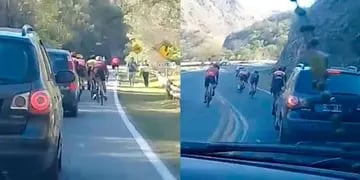 Reclamo por pelotón de ciclistas en rutas de Córdoba
