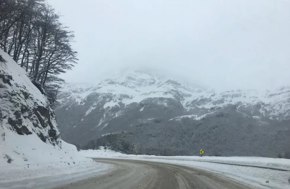Nieve en Ushuaia. RN3.