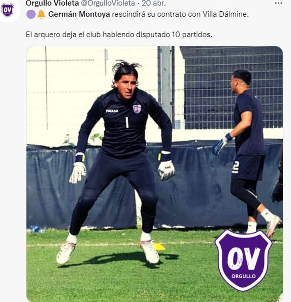Germán Montoya pasará de Villa Dálmine, el rival que se viene para Belgrano, a Agropecuario, que jugará ante Instituto.