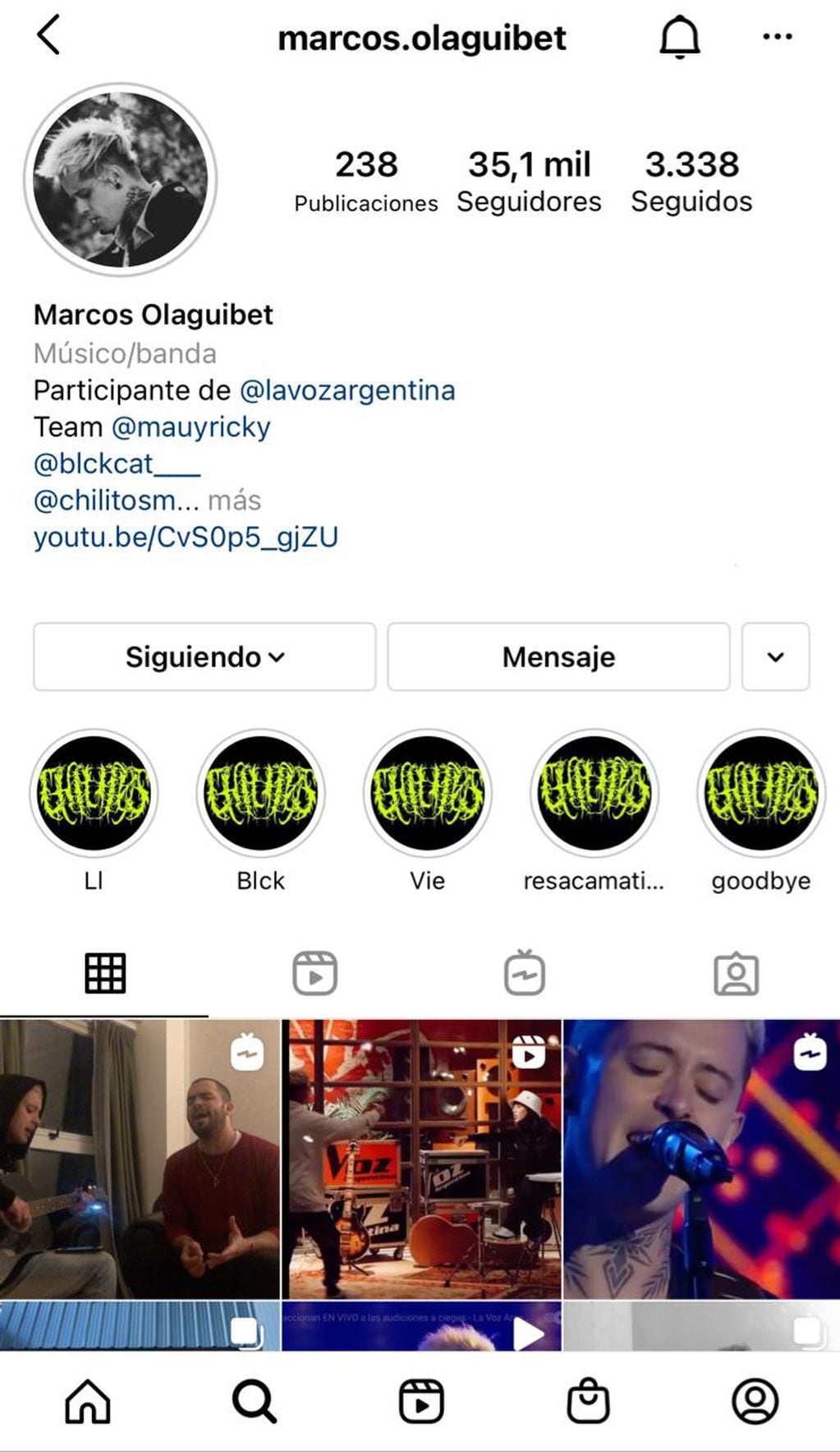 Marcos Olaguibet, el más seguido de los mendocinos en Instagram. 