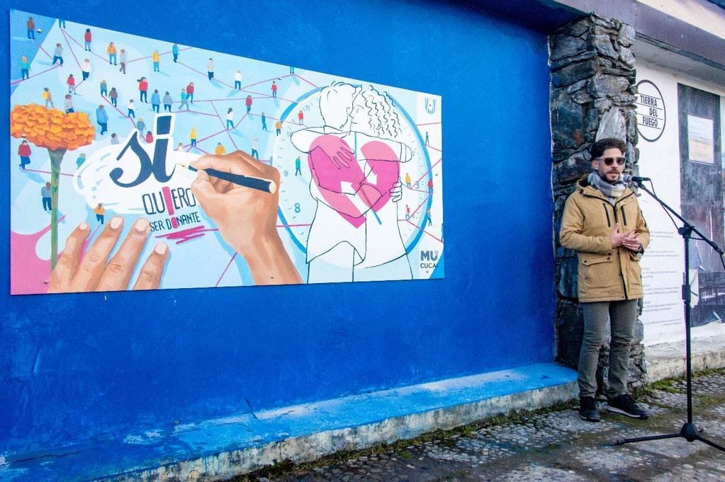 Presentaron en Ushuaia el mural por el Día Nacional del donante de órganos y tejidos