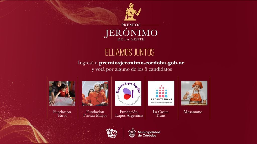 Los nominados al Jerónimo de La Gente 2024.
