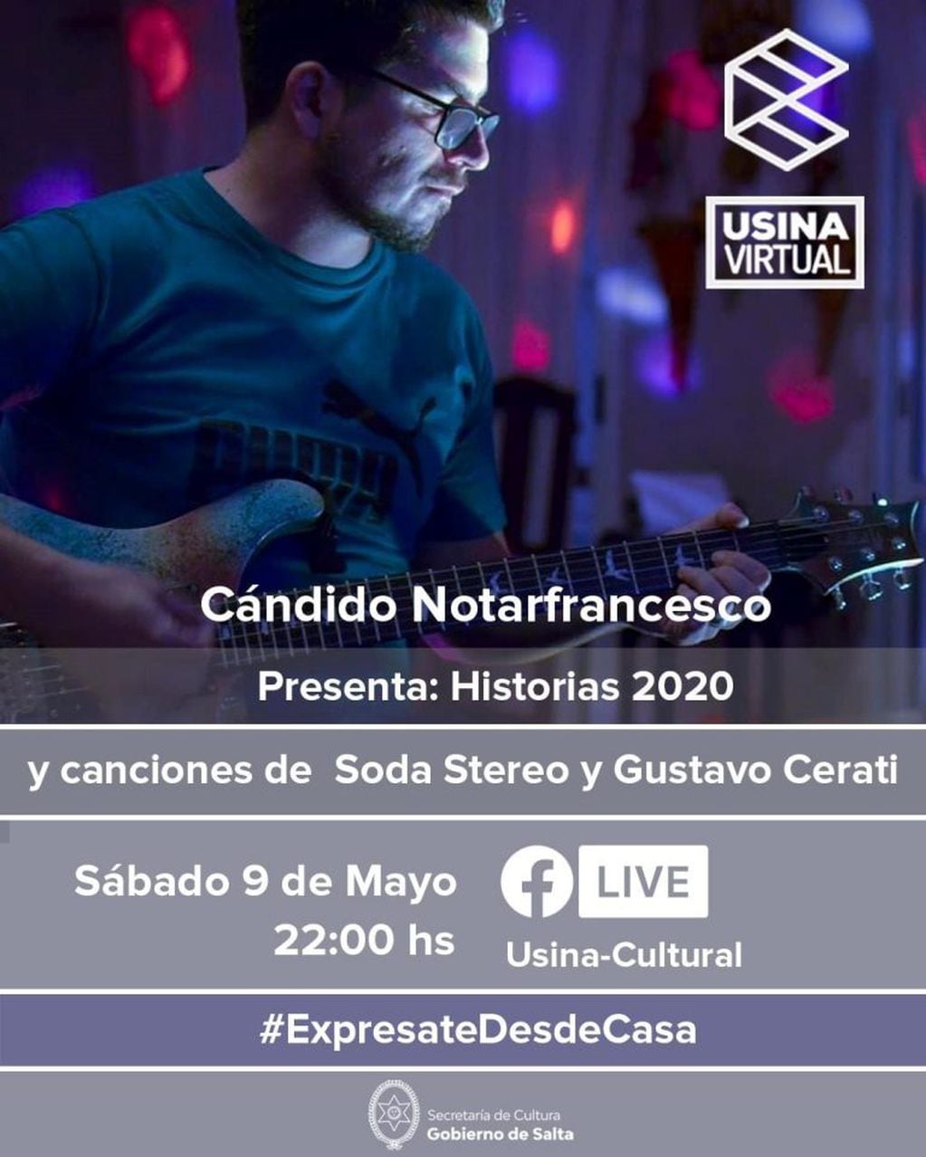 La Usina Cultural presenta un homenaje virutal a Soda Stereo y Gustavo Cerati (Facebook Usina Cultural)