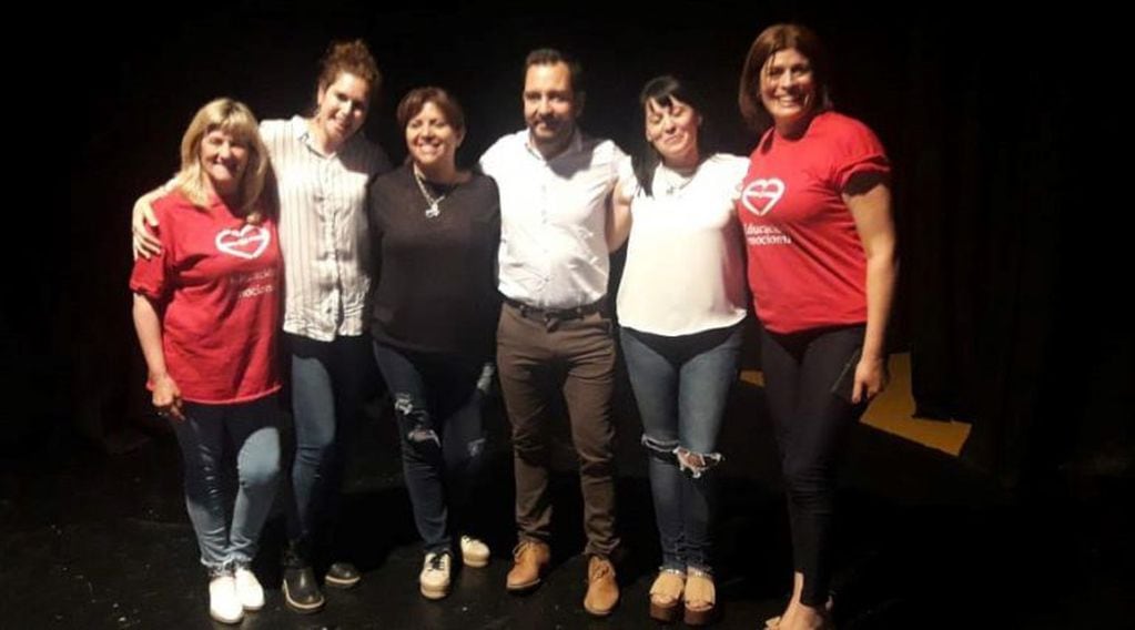 Las representantes en La Pampa, de remera roja, Ciaffoni, a la izquierda, y Daniela Gómez (Ciaffoni)