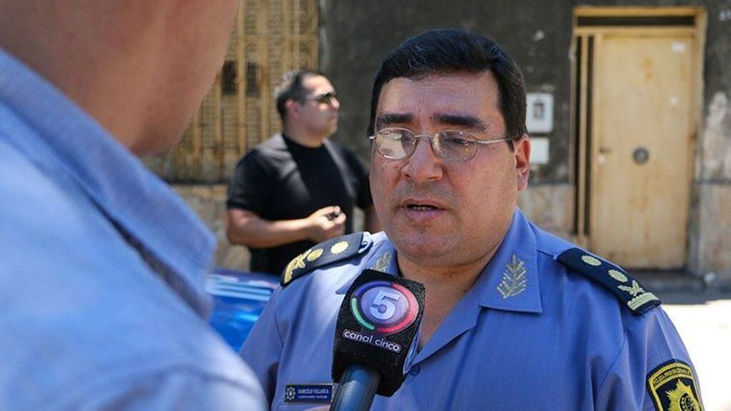 Marcelo Villanúa, cuando era jefe policial de Santa Fe