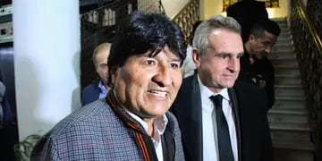 Evo Morales y Agustín Rossi
