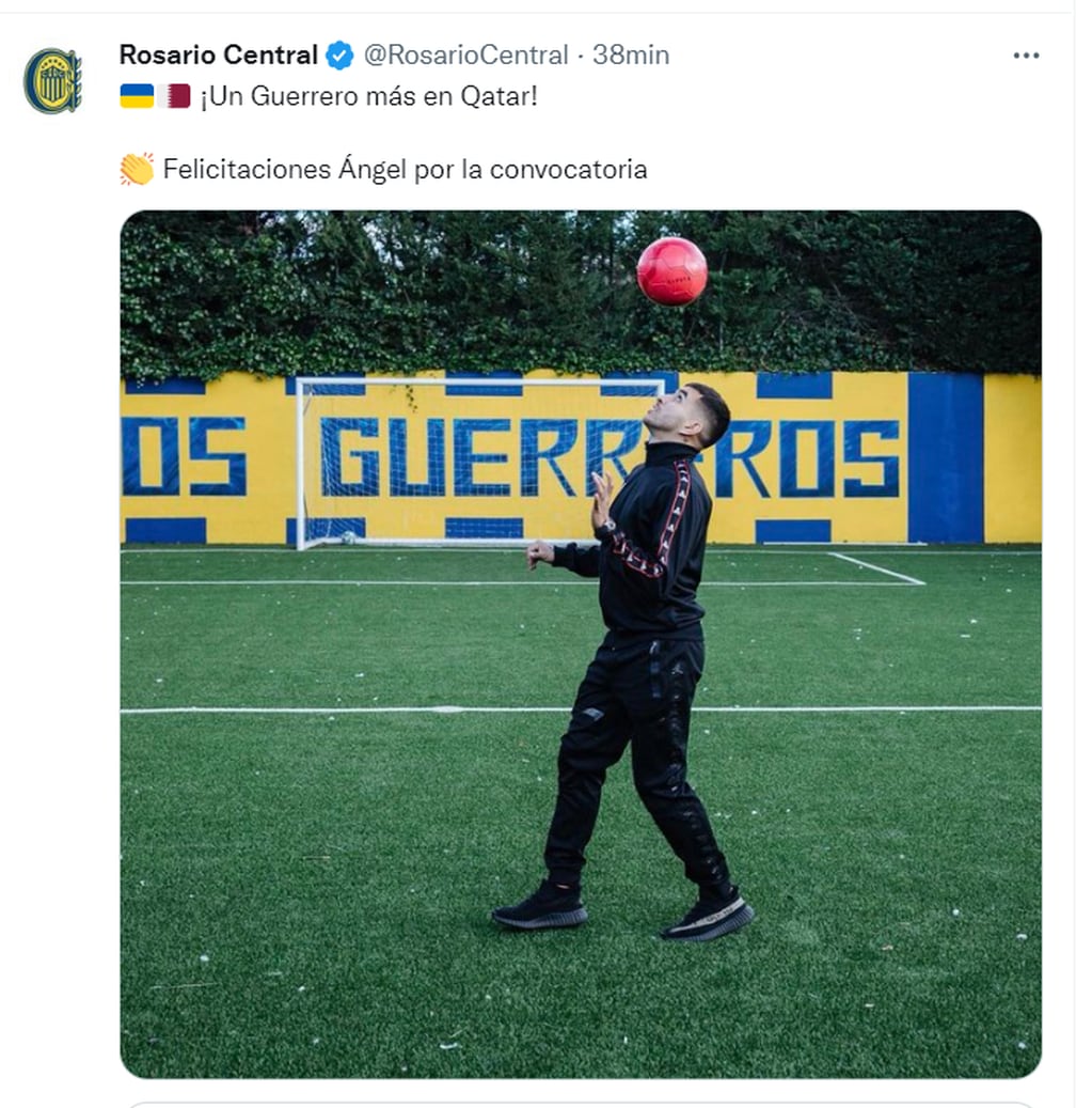 El club de los amores de Ángel Correa lo felicitó por integrar el Seleccionado Argentino.