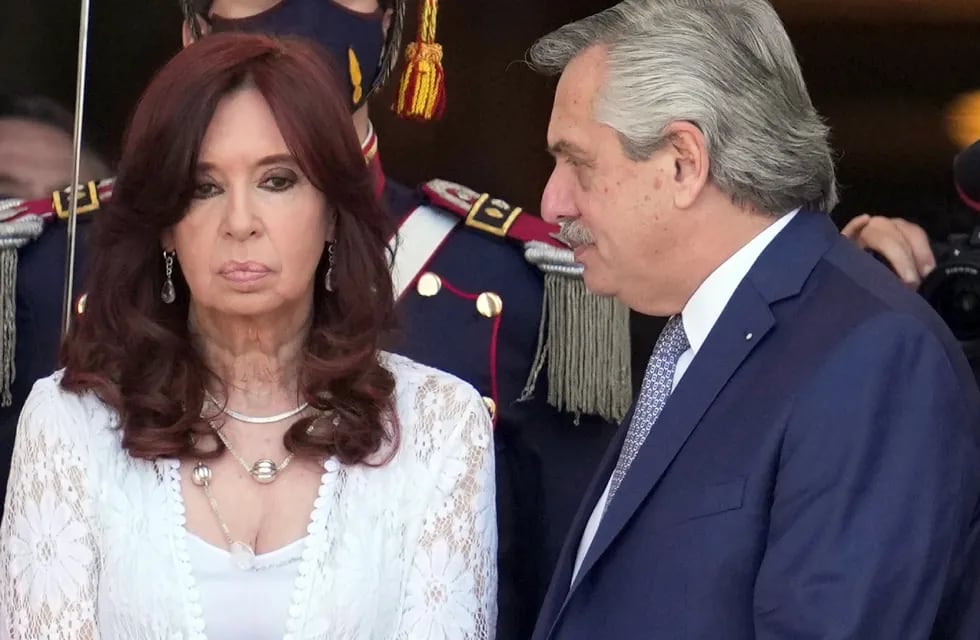 Dupla. La vicepresidenta Cristina Kirchner y el presidente Alberto Fernández. (AP/Archivo)