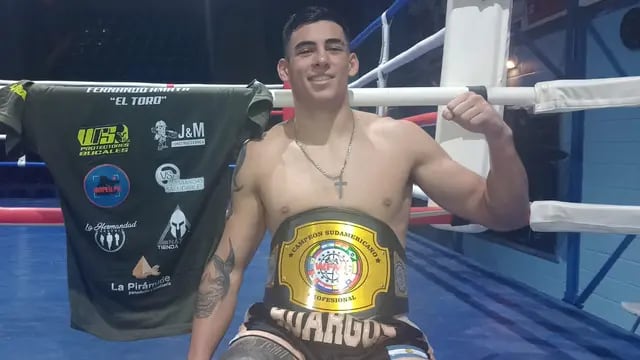 "El Toro" Amaya es campeón Sudamericano de K1, kickboxing de la WFMC .