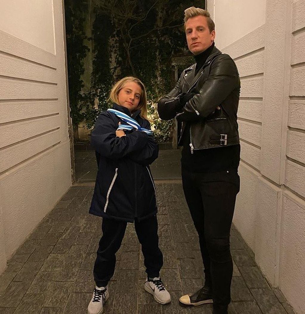 Maxi López y su hijo Valentino. (Instagram)
