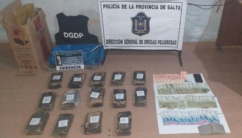 Detuvieron en Pichanal a un hombre con más de 52 mil dosis de droga. (Policía de Salta)