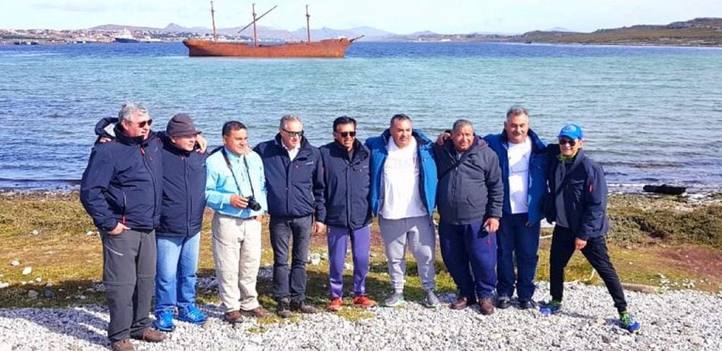 Ex combatientes sanjuaninos en Malvinas.