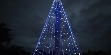 El de Córdoba es el árbol de Navidad más alto de Sudamérica. (Prensa Gobierno)