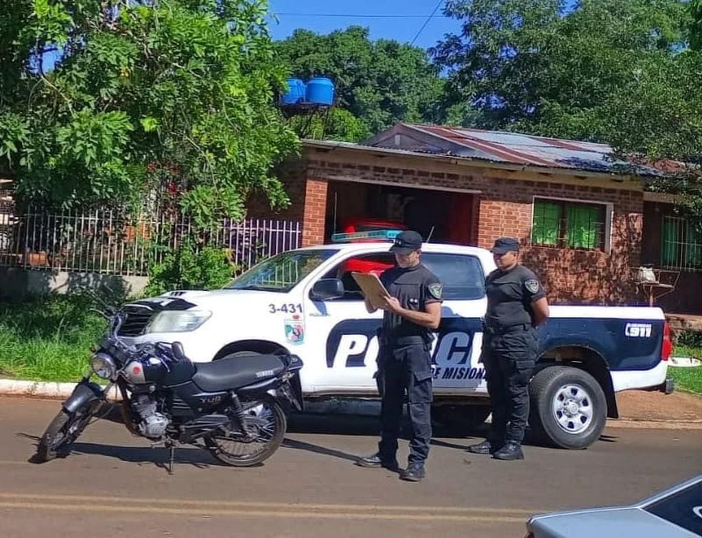 San Javier: frustran traslado de motocicleta robada a Brasil.