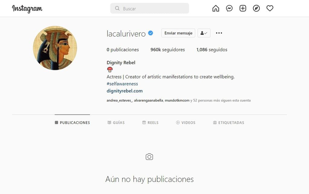 La llamativa decisión de Calu Rivero de eliminar los posteos de su Instagram.