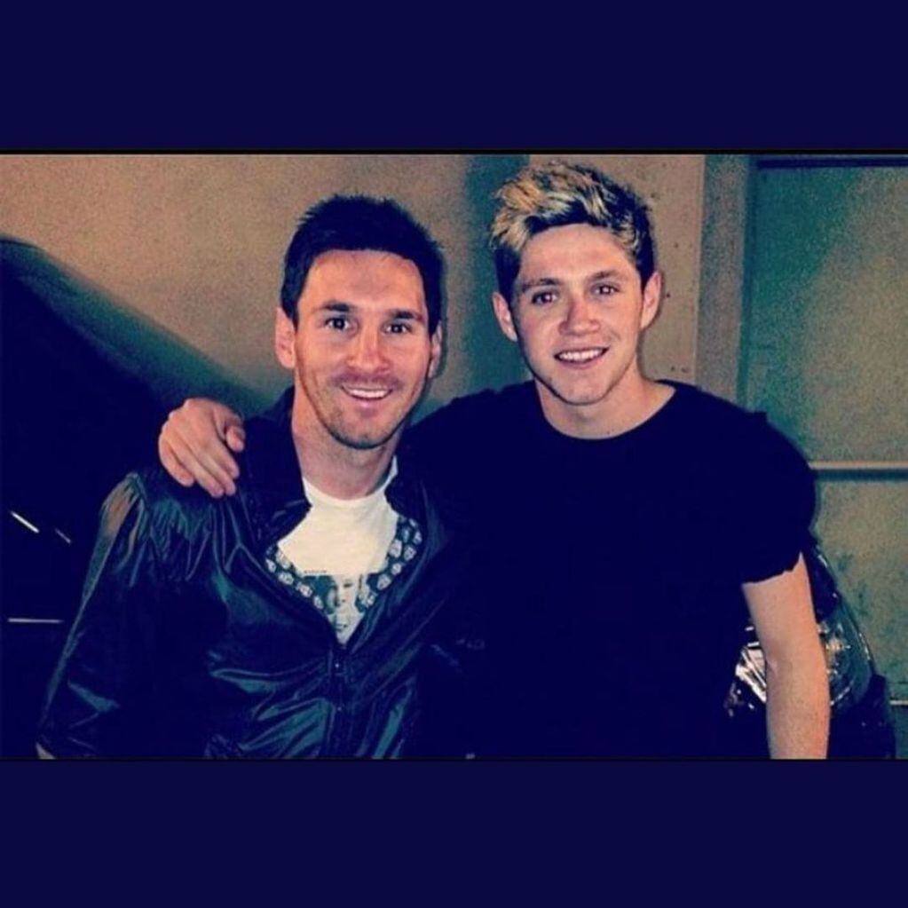 Leo Messi junto a Niall Horan.