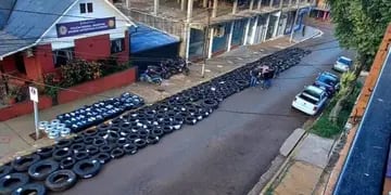 Desarticulan contrabando de llantas y neumáticos en Eldorado