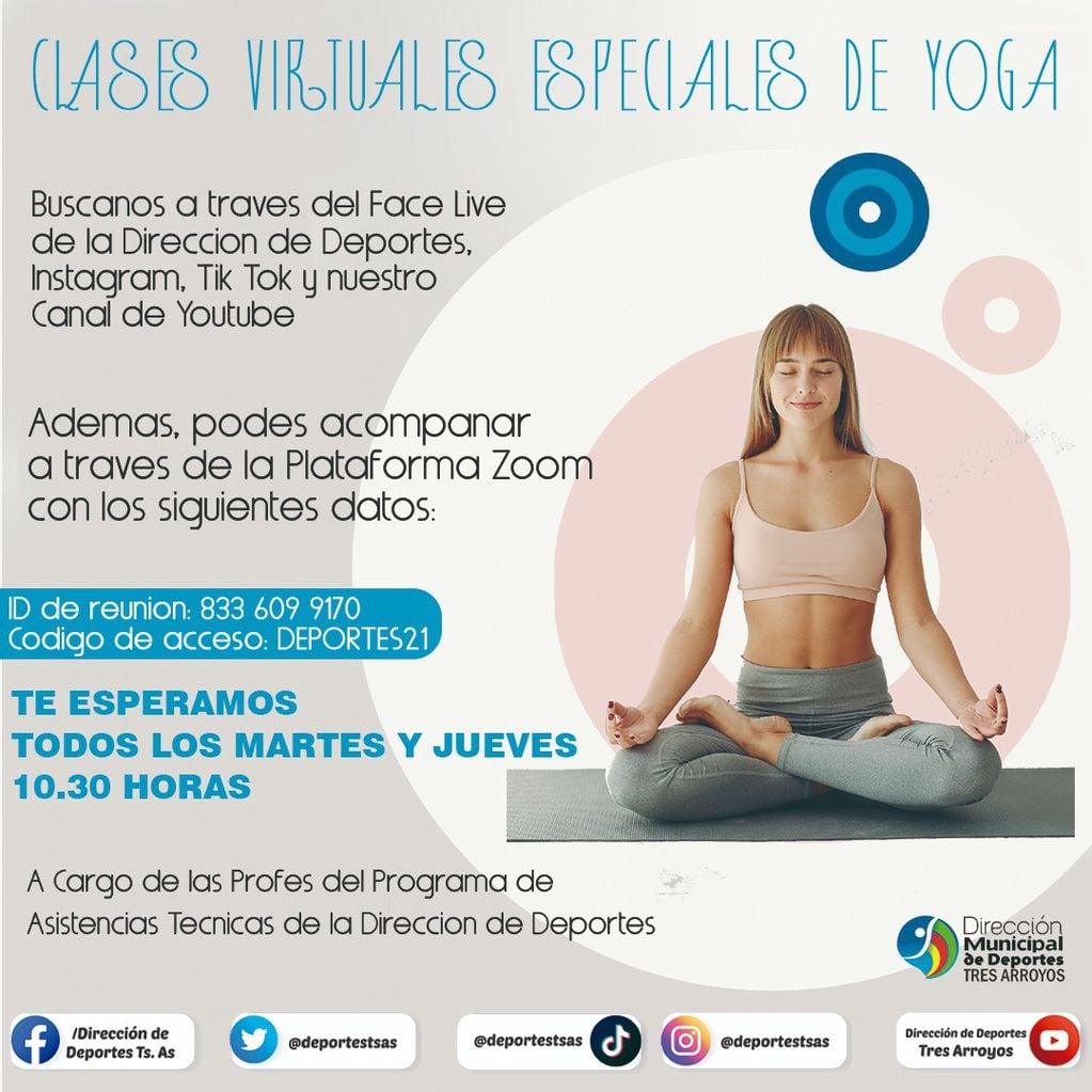 Yoga, Dirección de Deportes Tres Arroyos