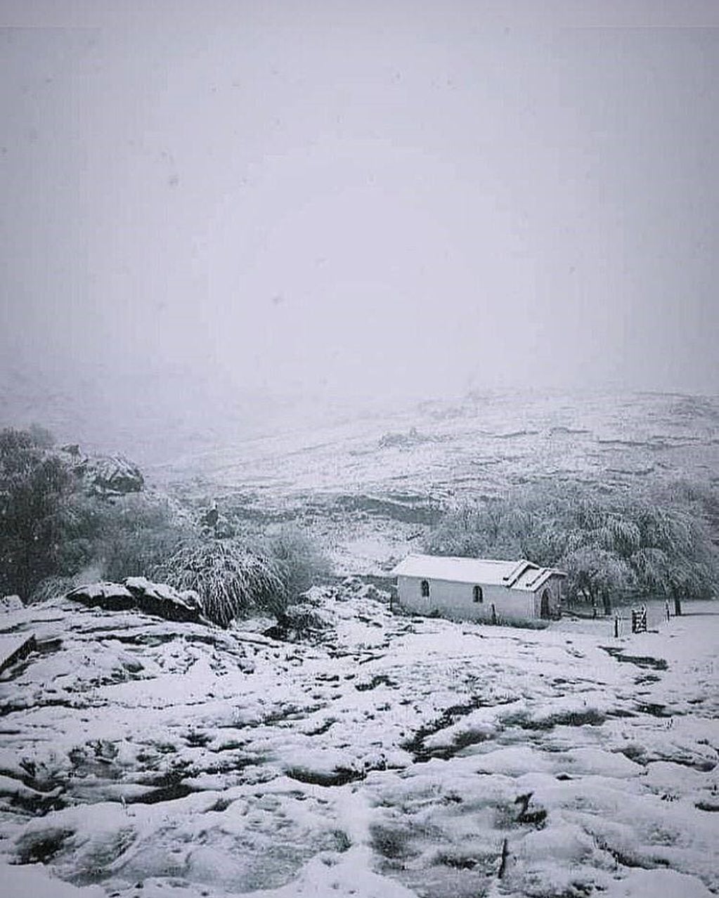 La nieve en la zona del Champaqui, Escuela Florentino Ameghino