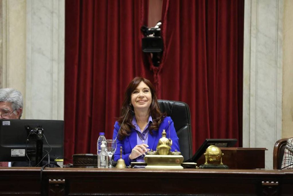 La vicepresidenta Cristina Kirchner no asistió a la sesión especial que convocó el Frente de Todos en el Senado. 