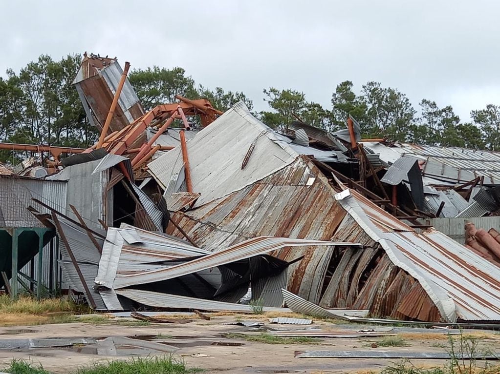 Fuerte temporal en Laborde y otras localidad del interior dejó importantes daños
