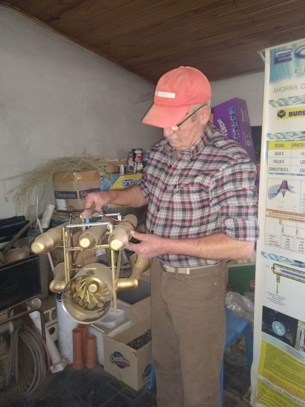 José Ten, el inventor de un esterilizador de aire en Malargüe