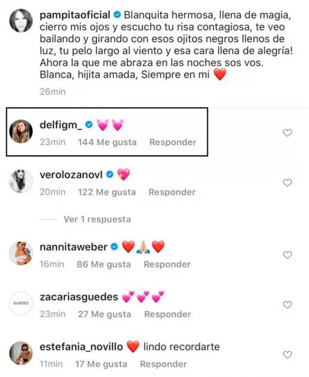El comentario que le hizo la hija de García Moritán a la modelo.