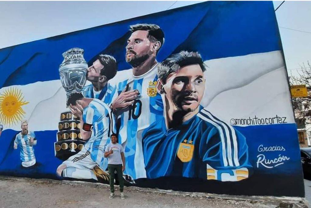 Mural de Lionel Messi en San Francisco,