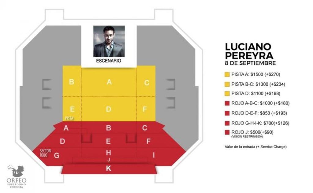 Precios de entradas para Luciano Pereyra en Orfeo, el 8 de septiembre 2018.