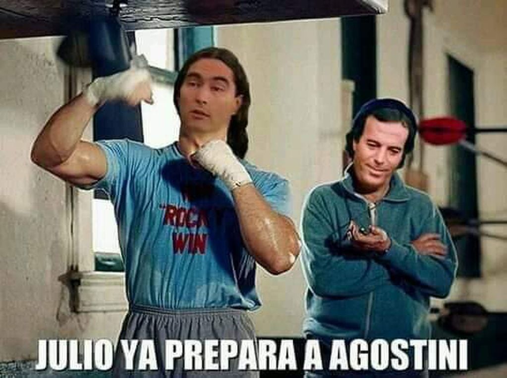 Memes de Julio Iglesias y Daniel Agostini.